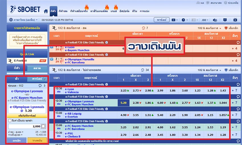 แทงเดิมพันบอล1x2